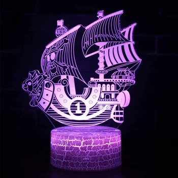 

Sailing Boat Series 3D Night Light Led Colorful Gradient Touch Remote Control Desk Lamp Usb Creative Valentine's Day Gift Light