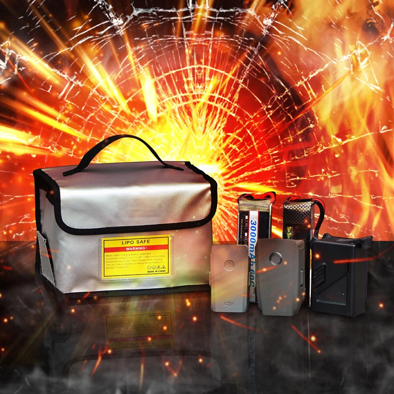 Bolsa de seguridad para batería bolso de mano impermeable e ignífugo a prueba de explosiones para modelos RC, multicóptero, Drone/coche/Barco, bolsa almacenamiento de batería|Partes y - AliExpress