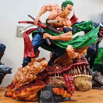 

42cm anime PVC Action Figure One Piece statue GK Last Sleep LS Roronoa Zoro Collectible Gift Toy Kit desktop decoration Gift a52