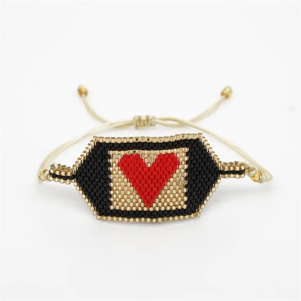 Go2boho MIYUKI браслет в форме сердца браслеты Pulseras Mujer Moda женские ювелирные изделия с кисточкой Мексиканская любовь браслет ручной работы для ношения выше локтя Femme - Окраска металла: DSC01296