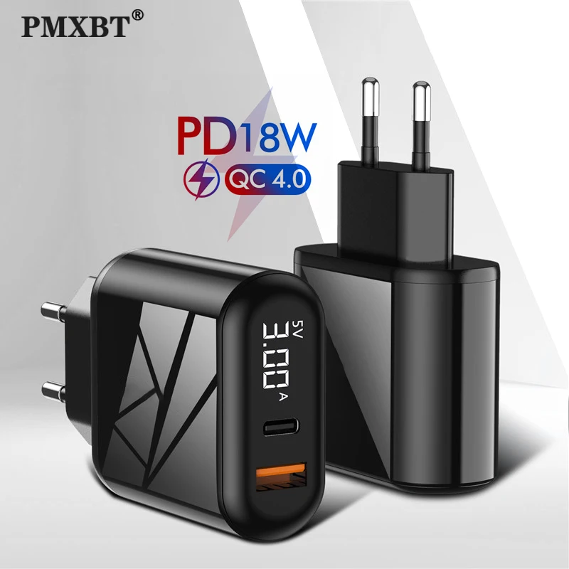

Quick Charge 4.0 3.0 18W USB Type C PD Fast Charger EU Plug Travel Adapter Charger For Samsung Huawei P40 Xiaomi Mi 9 Pd Charger