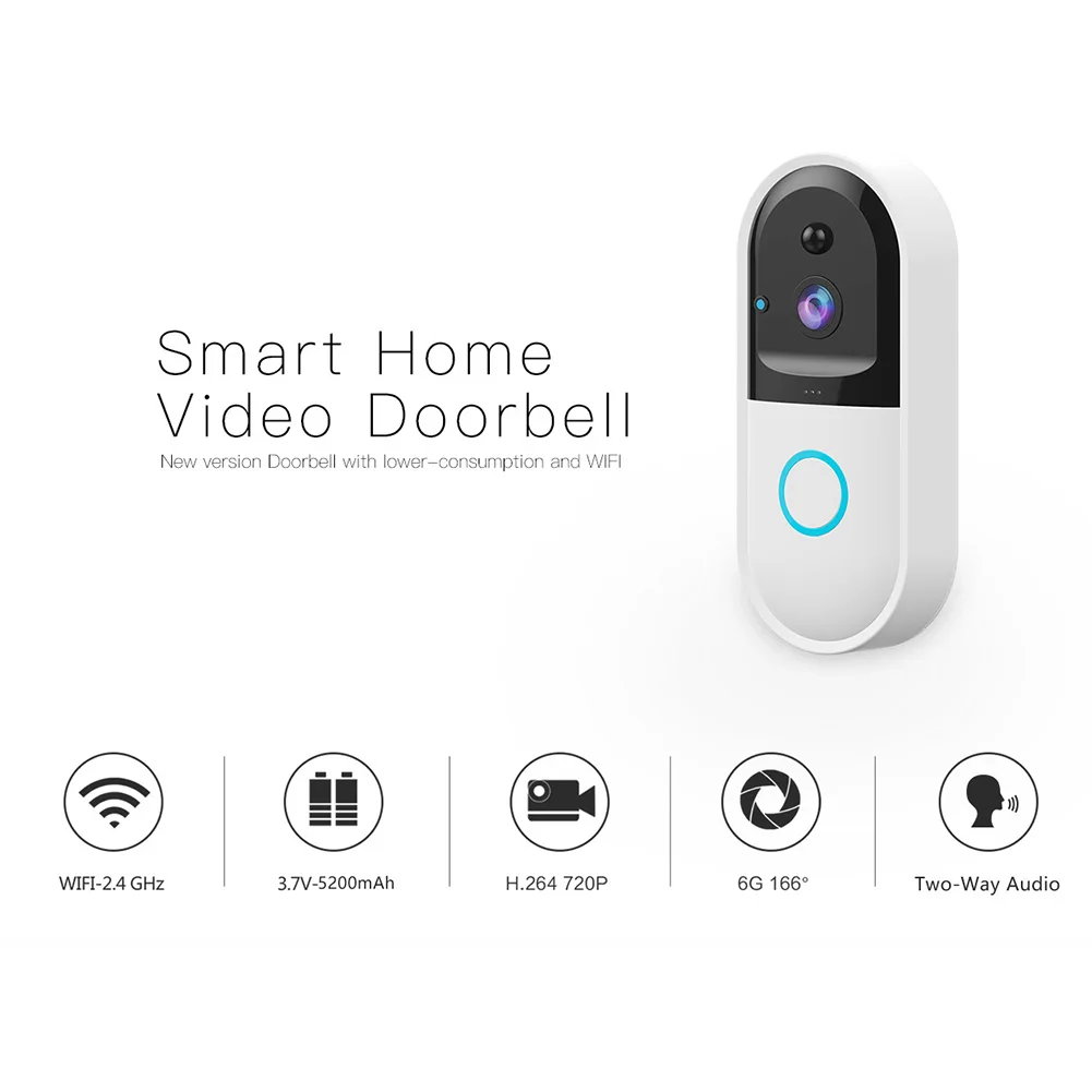 

Smart Video Doorbell Wireless WiFi Intercom Doorbell Camera APP Control Bell Night Vision GV99