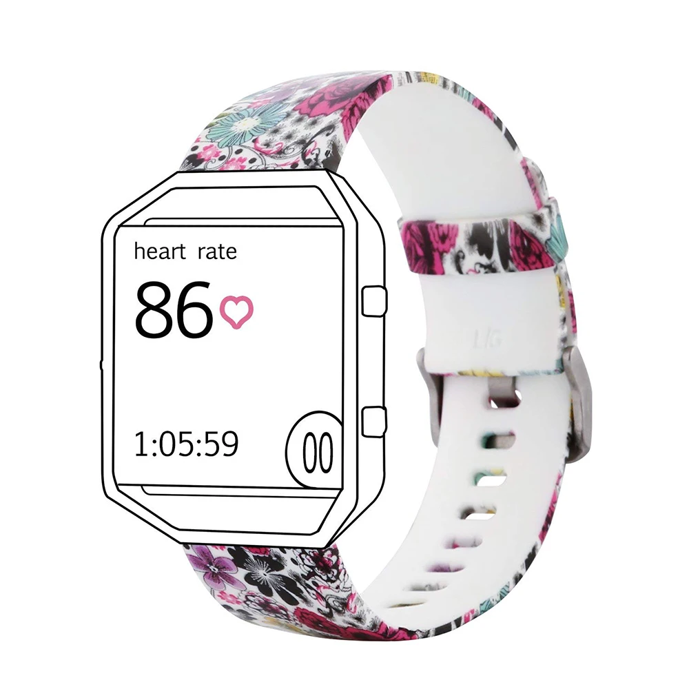 Baaletc для Fitbit Blaze ремешки замена силиконовый ремешок несколько узоров Смарт Браслет ремешок для Fitbit Blaze