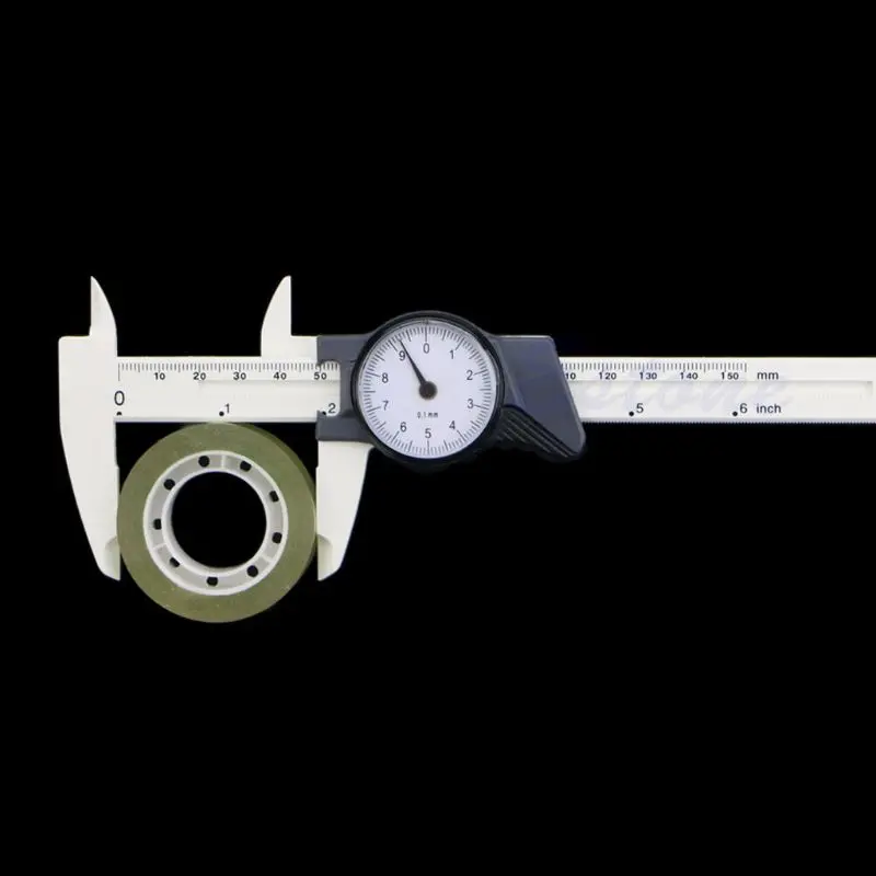 

New 150mm 6inch Dial Caliper Plastic Vernier Caliper 4Way Gauge Micrometer 0.1mm