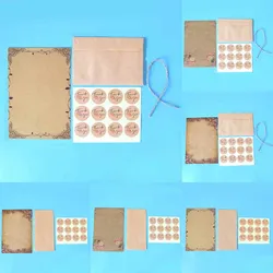 Lot de 4 enveloppes de 8 lettres en papier Kraft, Simple, rétro, pour Invitation occidentale, pour la saint valentin 
