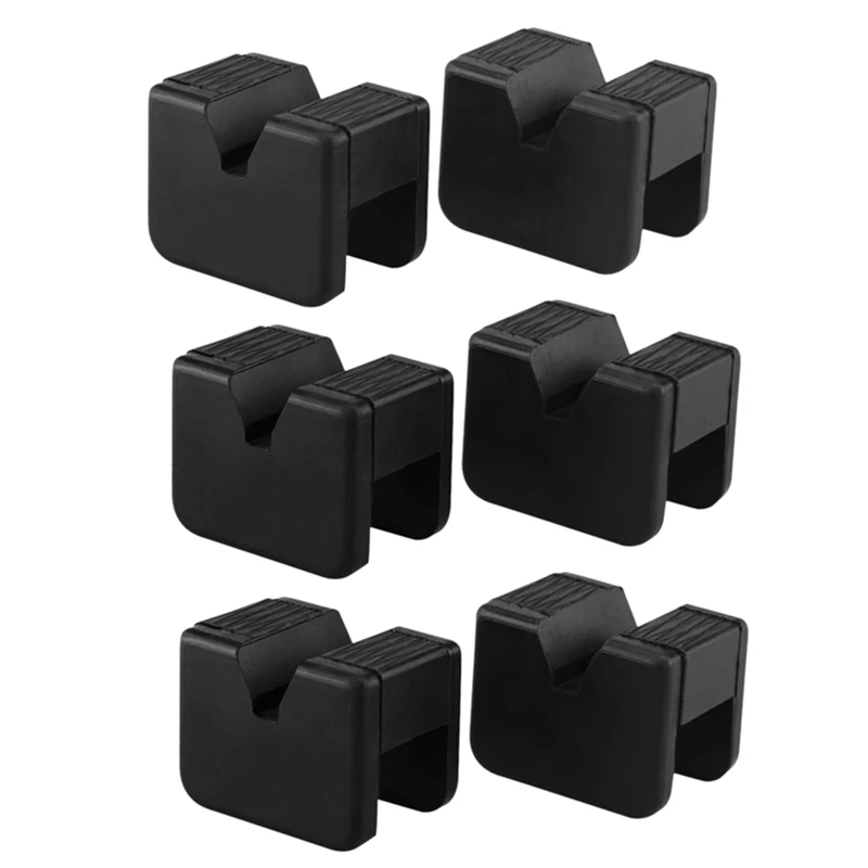 

6 Pack Jack Pad Adapter For Jack Stand 2-3 Ton Universal Rubber Slotted Frame Rail Pinch Welds Protector