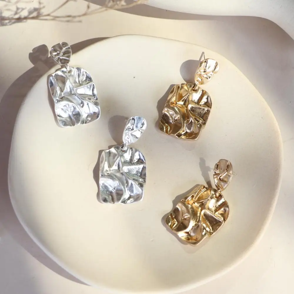 Vintage Big Earrings For Women Trend Fashion Geometric Gold Silver Pendant Jewelry | Украшения и аксессуары