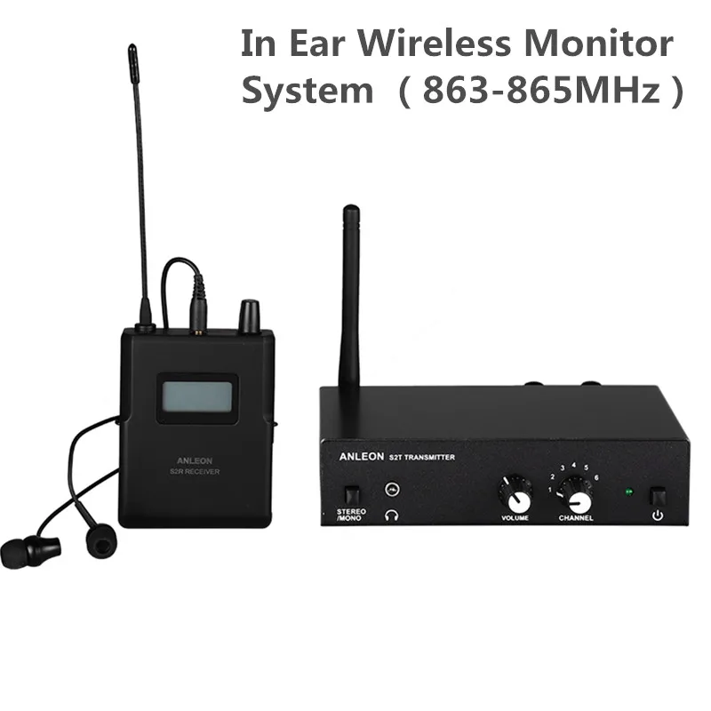 Беспроводная внутриканальная система ANLEON S2 UHF Stereo IEM мониторинга сцены 863-865 МГц NTC