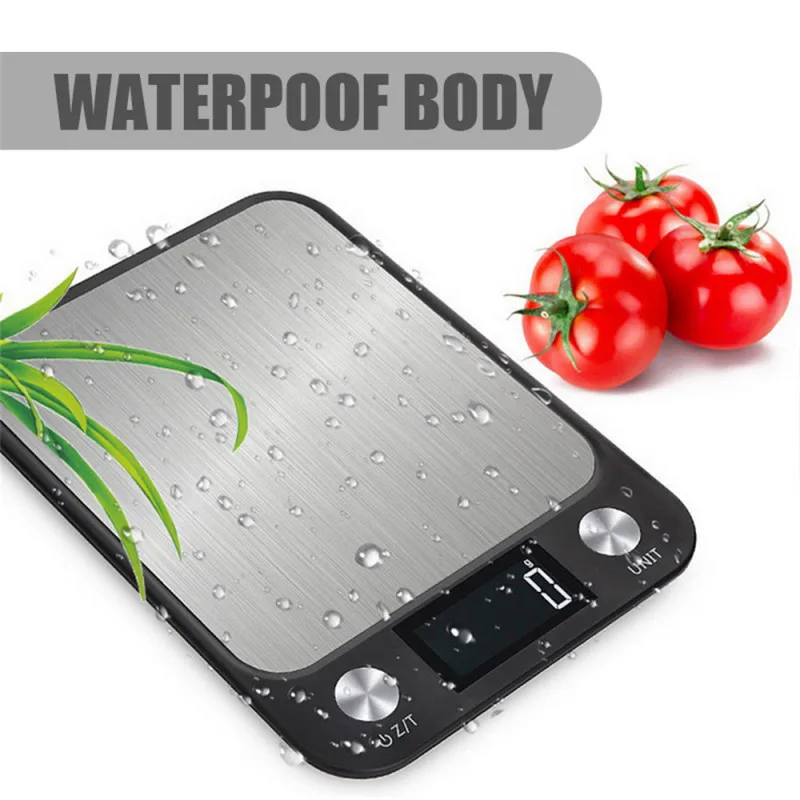

Multi-Function Digital Food Scale LCD Display Kitchen Scale Stainless Steel Weighing Scales Cooking Tools Balance 5kg/1g