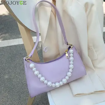 

Fashion Exquisite Shopping Bag Retro Casual Women Totes Shoulder Bags Female Leather Solid Color Chain Handbag