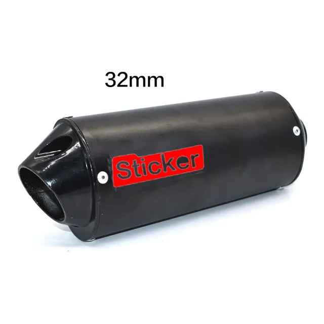 28mm 32mm 38mm For 125cc 150cc 160cc Atv Motorcycle Exhaust Muffler Escape Moto Pipe Dirt Pit Bike For Honda Yamaha Kawasaki 32mm black