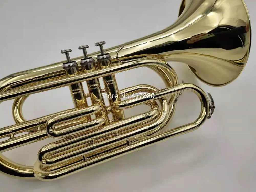 MARGEWATE Bb Marching Trombone Brass Nickel Plated Professional Musical Instrument With Case