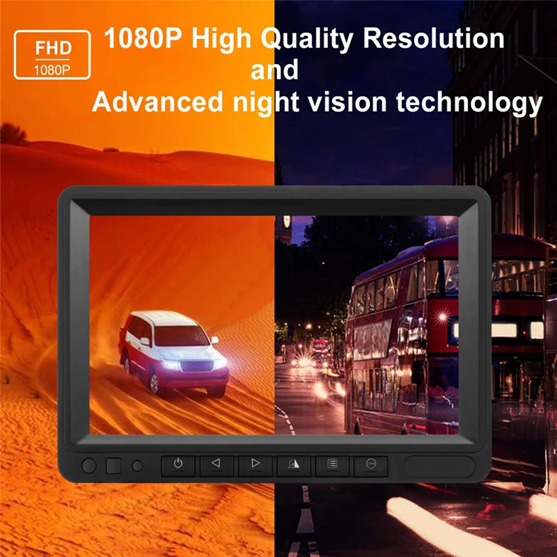 YuanTing FHD 1080P Цифровая беспроводная резервная камера с " монитор Сплит/квард экран для пикапов трейлеров Направляющие линии ВКЛ/ВЫКЛ