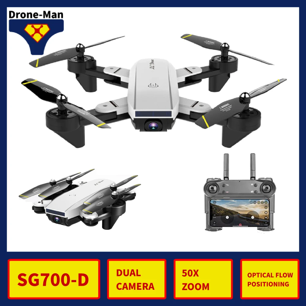 

SG700-D Professional Camera Drone 4K WIFI HD FPV RC Dron Aircraft Quadcopter Helicopter Selfie Foldable Toys Kid Dual Camera