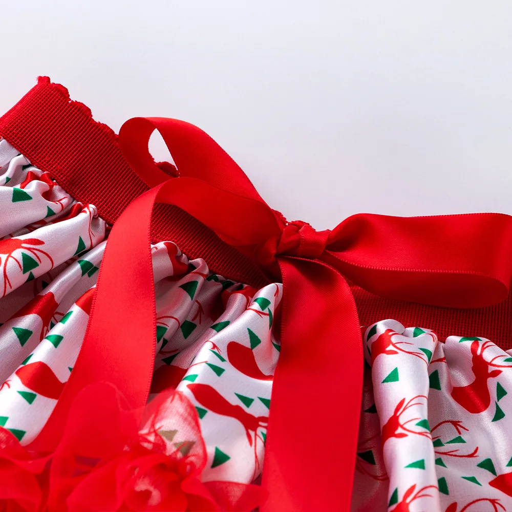 Одежда для новорожденных с рождественским оленем; Детский костюм с юбкой; красная юбка с оленями; подарок на день рождения; Новинка г.; костюм с юбкой