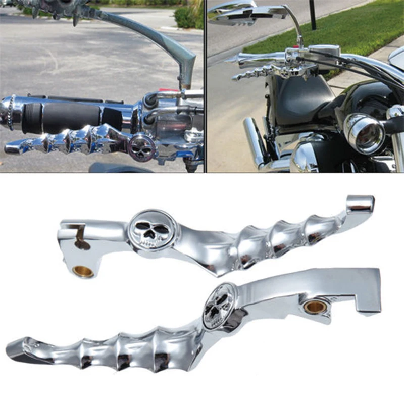 

Хромированные рычаги тормозной муфты с черепом для Honda Shadow VTX1300 VT 750 600 1100 CB Nighthawk Spirit Magna
