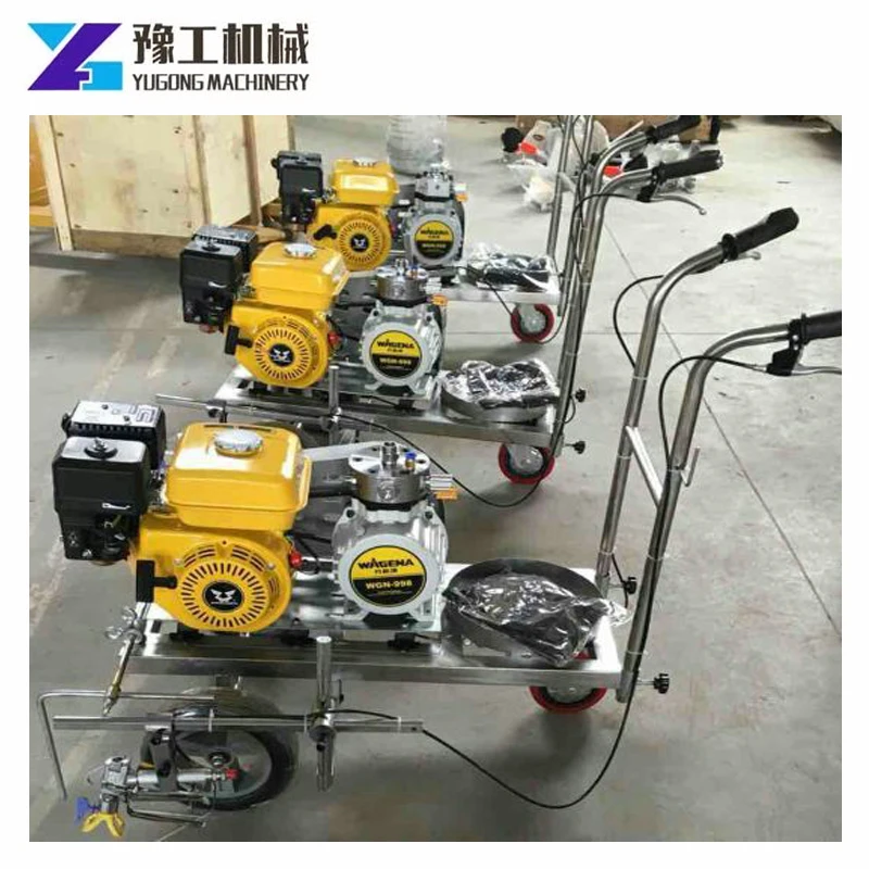 

Yellow Gasoline Marking Machine Highway Line Cold Paint Highway Marking Paint Spraying Machine Mark Asphalt Concrete Pavement