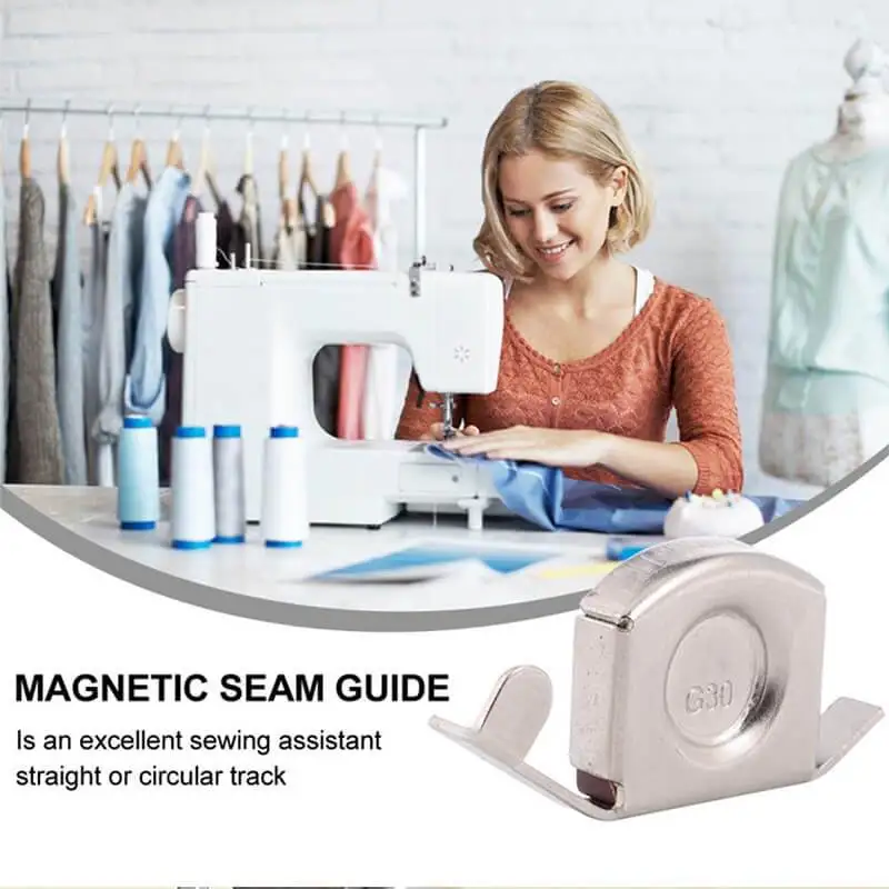 Magnetic Seam Guide, 6 Pieces Sewing Machine Attachments Guide, for Setting Seam Allowances and Sewing Straight Lines