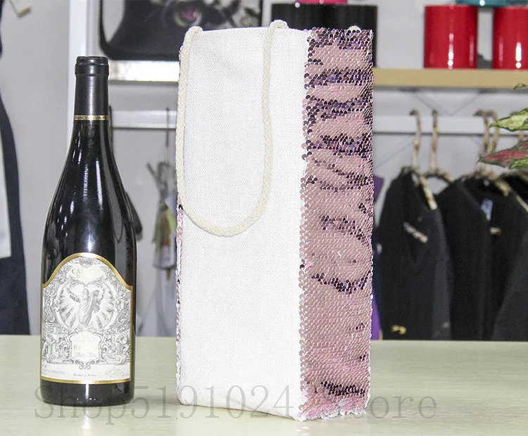 10 шт./лот, стиль, сублимационная пустая хлопковая и льняная сумка для вина для сублимационной печати чернил, подарки DIY