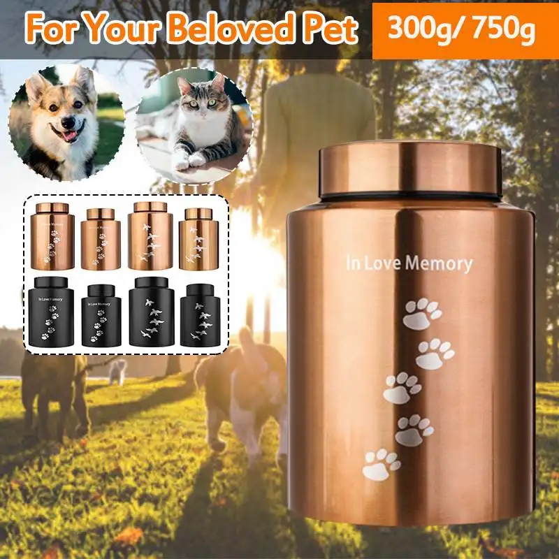 Urnas de acero inoxidable para mascotas, perros, gatos, pájaros, ratones, cremación, cenizas, urna, recuerdo, ataúd, columpio, Mini tanque de almacenamiento, mascotas, recuerdos
