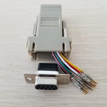 

1 pcs RJ45 Female to DB9 RS232 Female COM Port Modular Adapter Extender