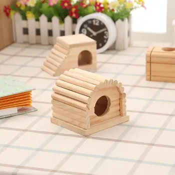 

Wooden Pet Hamster House Toy Nest Exercise House for Hamster Gerbil Small Animal