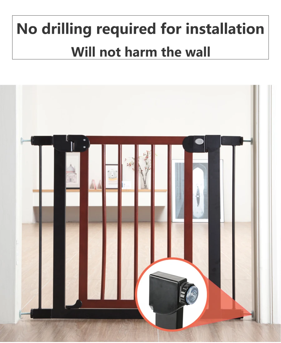 Защитные ворота для детей, ограждения для безопасности детей, детская лестница для собак, кошек, домашних животных, изолирующая дверь, деревянный защитный забор, больше размеров