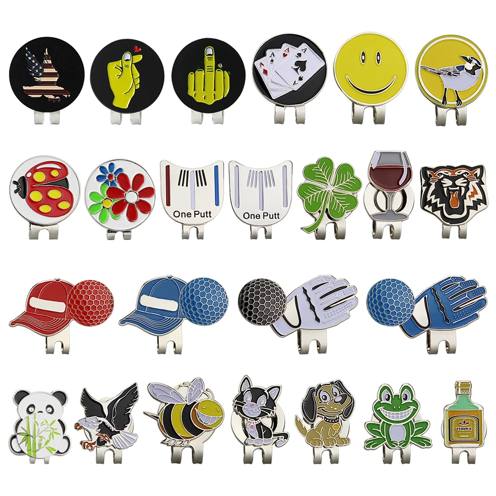 Marqueur De Golf Avec Pince Pour Chapeau De Golf, 55 Types Différents,  Marque De Balle De Golf (animaux, Tasse De Vin, Plantes, Chaussures,  Drapeau) 1 Pièces - Aides À L'entraînement De Golf - AliExpress