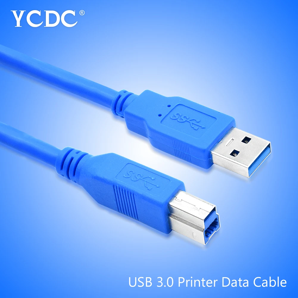 USB 3 0 типа Папа-папа Тип B Штекерный шнур для синхронизации данных кабель принтера