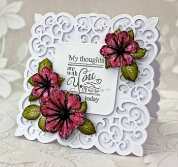 

New 3Pcs Lace square frame Metal Cutting Dies Stencils DIY Scrapbooking Paper/photo Cards Embossing Dies