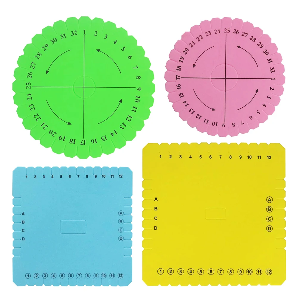 Foam Square Round 4x Jewelry Desgin Board DIY Bracelet Accessories Kumihimo  Disk Foam Disc Braiding Plate Braiding Disk for Loom - AliExpress