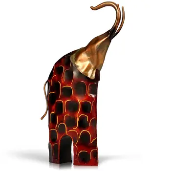 

New Awesome Metal Sculpture Raising Head Iron Art Elephant Home Furnishing Articles Home Decoration