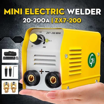 Cheap ZX7-200 110V Mini 20A-200A Electric Welding Machine IGBT DC Inverter ARC Welding-welders 50-60Hz Yellow