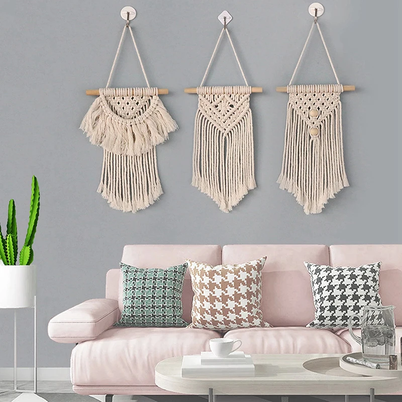 Hand-woven Pendant Macrame Wall Hanging Art Woven Rainbow Tapestry Bohemian Crafts Decoration Gorgeous For Home Bedroom | Дом и сад