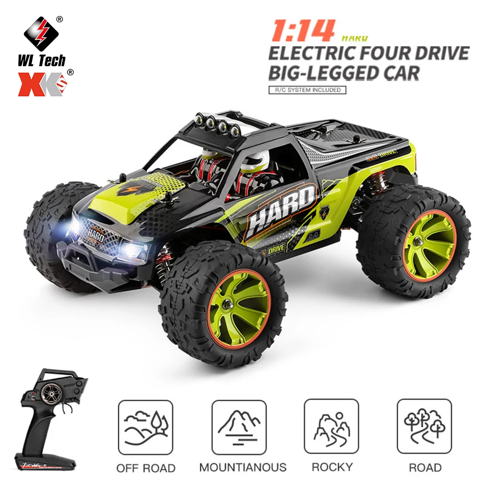 Wltoys 144002 50 км/ч 1:14 2 4 ГГц гоночный автомобиль 4WD из сплава металла Дрифт модель