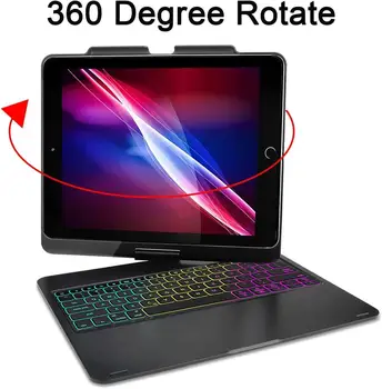 

For iPad Pro 12.9 2018 2020 LED Backlight Bluetooth Trackpad Keyboard Case Cover with Pencil Holder Touch Pad Backlight Cover