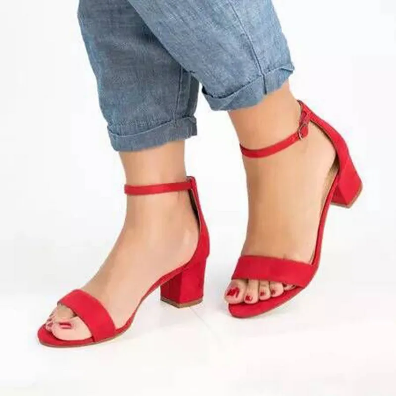 LADIES WOMENS HIGH MID HEEL PEEP TOE SHOES SANDAL PARTY CASUAL ANKLE STRAP
