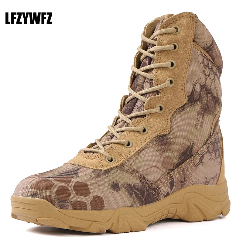 

Jungle Desert Walking Boots Python Hunter Tactical Boots Outdoor Hunting Military Combat Army Camouflage Combat Tactical Boots