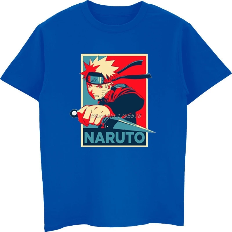 Naruto T Shirt Brand-clothing New Men 5XL Cotton Short Sleeve O-neck Uzumaki Naruto T Shirts Cool Tees Tops Streetwear