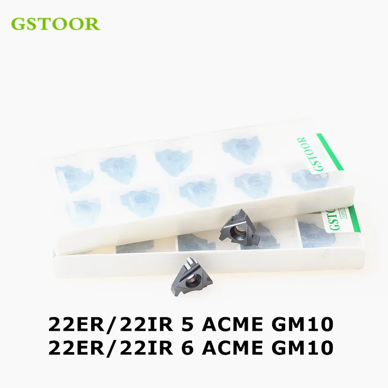 

10PCS 22ER 22IR 5 ACME 6 ACME GM10 Threading Carbide Inserts Turning Tools Lathe Tool Parts For Stainless Steel and Steel