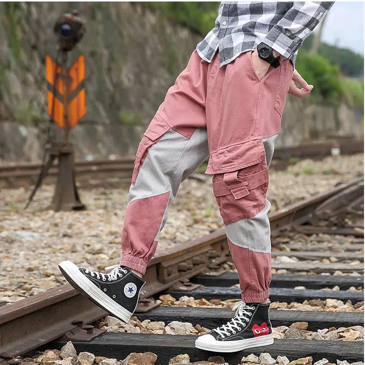 New Fashion Men Streetwear Cotton Cargo Pants Nice Autumn Hip Hop Overalls Mens Fashions Sweatpants Baggy Joggers Pants Casual