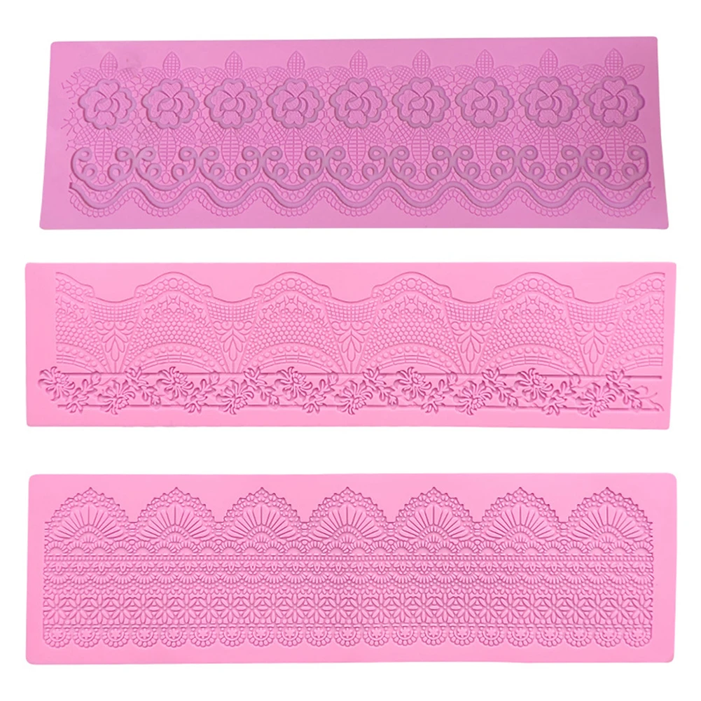 Hot Sale Silicone Lace Flower Cake Mold Fondant Icing Mat Pastry Baking Decoration Tool