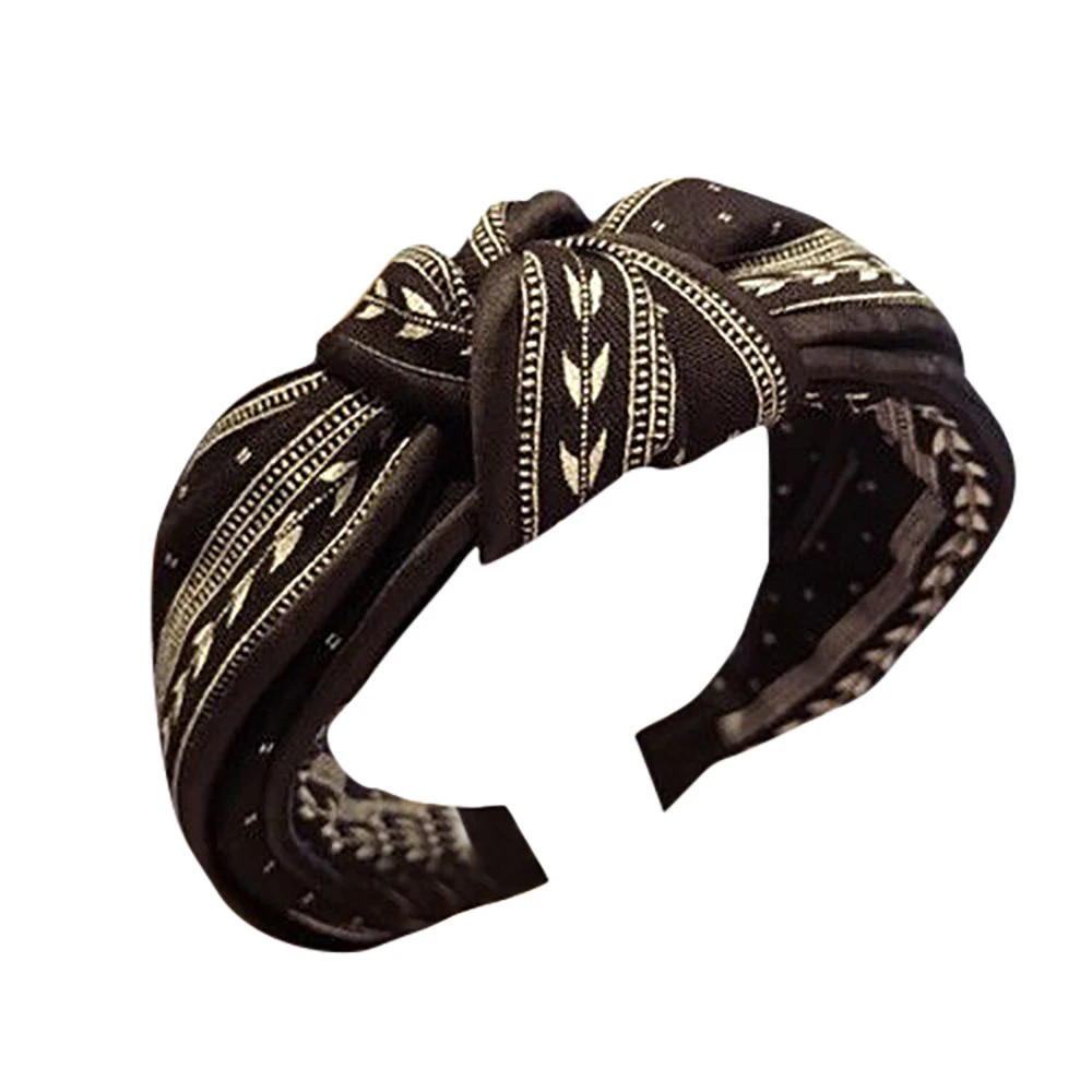 New Arrival Hair Knotted Top Knot Hair Bow Headband Elastic Hairband Hair Accessories Women Flower Hair Band Girls 1111