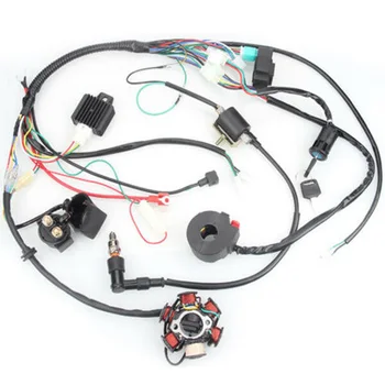 

CDI Wiring Harness Switch For 50cc 70cc 90cc 110cc 125cc Electric Start Quads Mini Complete Wiring Harness Pole
