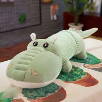 65CM Green 65-85 см большой Kawaii плюшевый туалетный крокодил хлопок Экологичная детская подушка Удобная игрушка для сна детский подарок - Цвет: 65CM Green