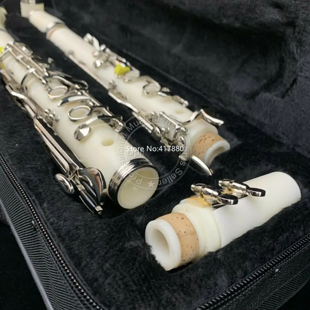New First-class G key clarinet Bakelite Wood White silver-plated keys Good material and sound with Case
