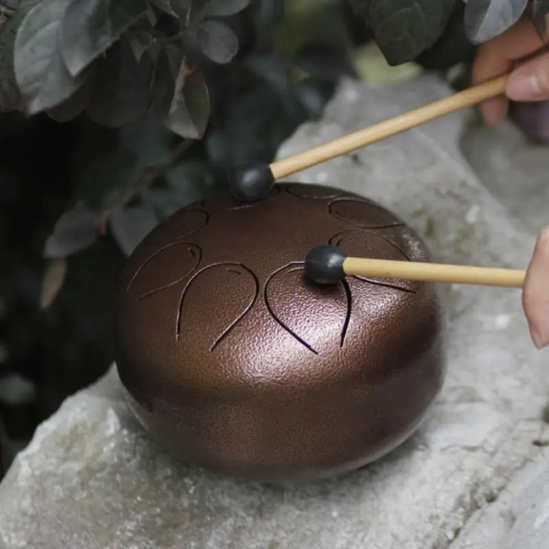 

5 Inch High Quality 5-tone Stainless Steel Handheld Pan Percussion Innovative Lotus Drum