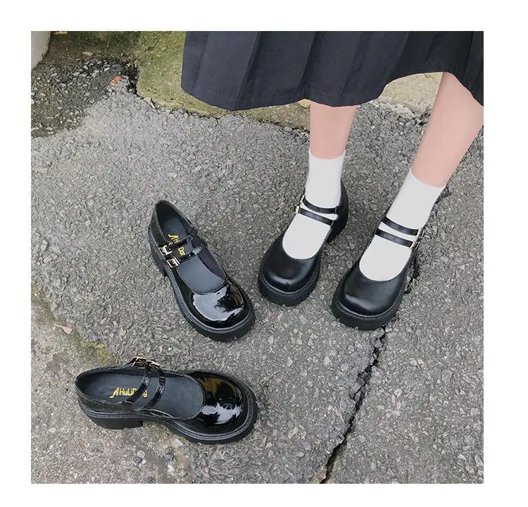 Lolita shoes on heels platform shoes Women's shoes Japanese Style Mary Janes Vintage Girls High Heel Student shoes SANDAL Pumps