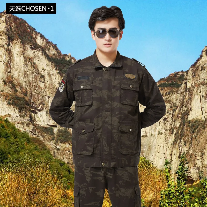 

Spring And Autumn Black Hawk Pure Cotton Camouflage Work Clothes Outdoor Army Fans Clothing Field Operations Special Forces Set