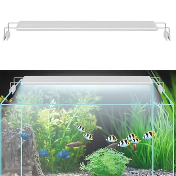 

Aquarium LED Light Aquarium Fish Tank LED Light Slim Luminaire Light Lamp Adjustable White Blue Light 20/30/40/50cm
